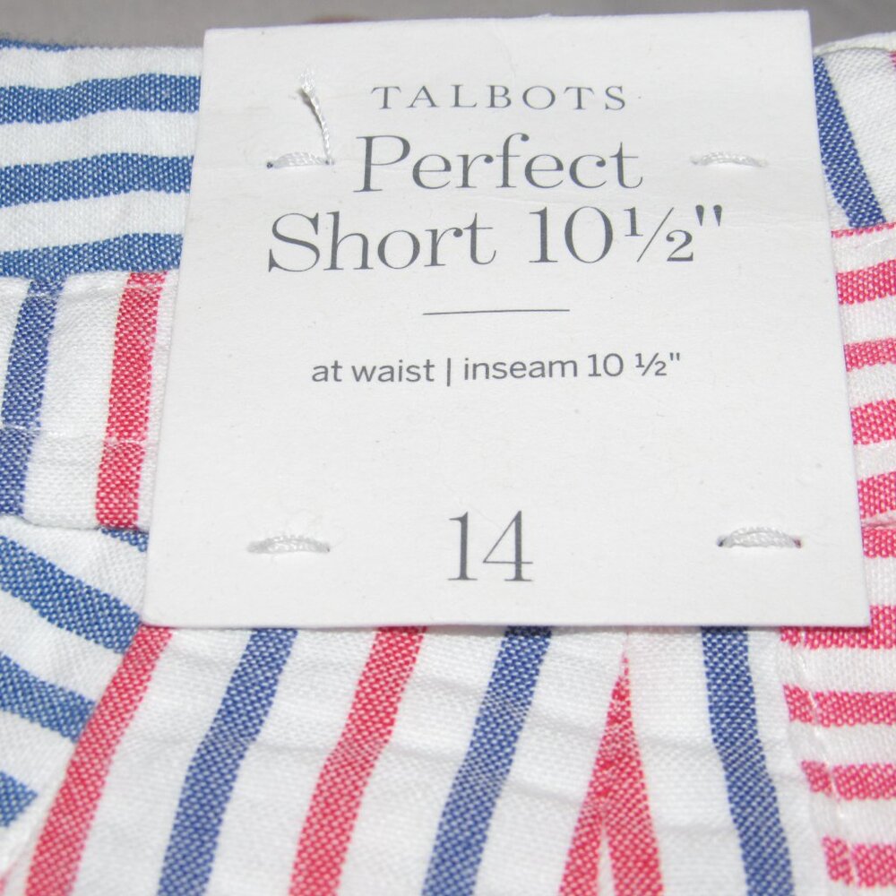 Talbots “Perfect Short” Patchwork Stripe Cotton S… - image 7